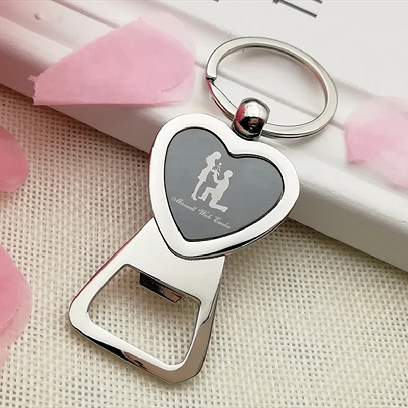 100pc Personalized keyring bottle opener Multi function folding nail clippers Wedding Favor custom engraved logo | Дом и сад