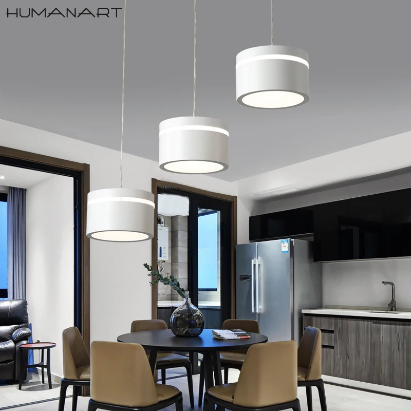 Современные светодиодные подвесные люстры светильники белого и черного цвета