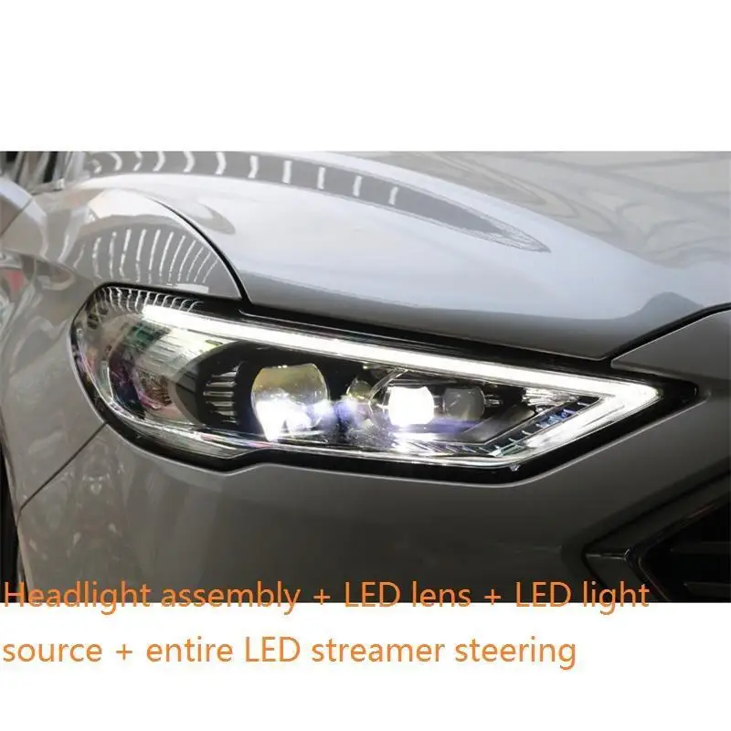 MODEL S Внешний стиль Luces Para Авто Лампа Cob Led Drl дневные ходовые фары автомобильные огни в сборе 17 18 для Ford Mondeo - Цвет: MODEL S