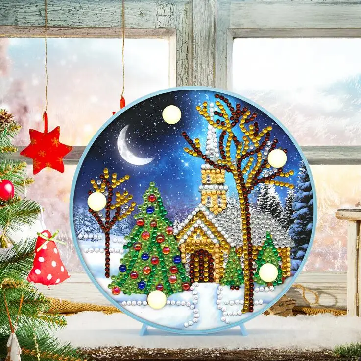 Новая лампа DIY светодиодный ночник с алмазной росписью рождественское животное Пингвин вышивка крестиком специальная форма свадебное украшение