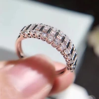 18k white gold round 0 6ct half diamond engagement ring band lab diamond solitaire wedding for women fine jewelry