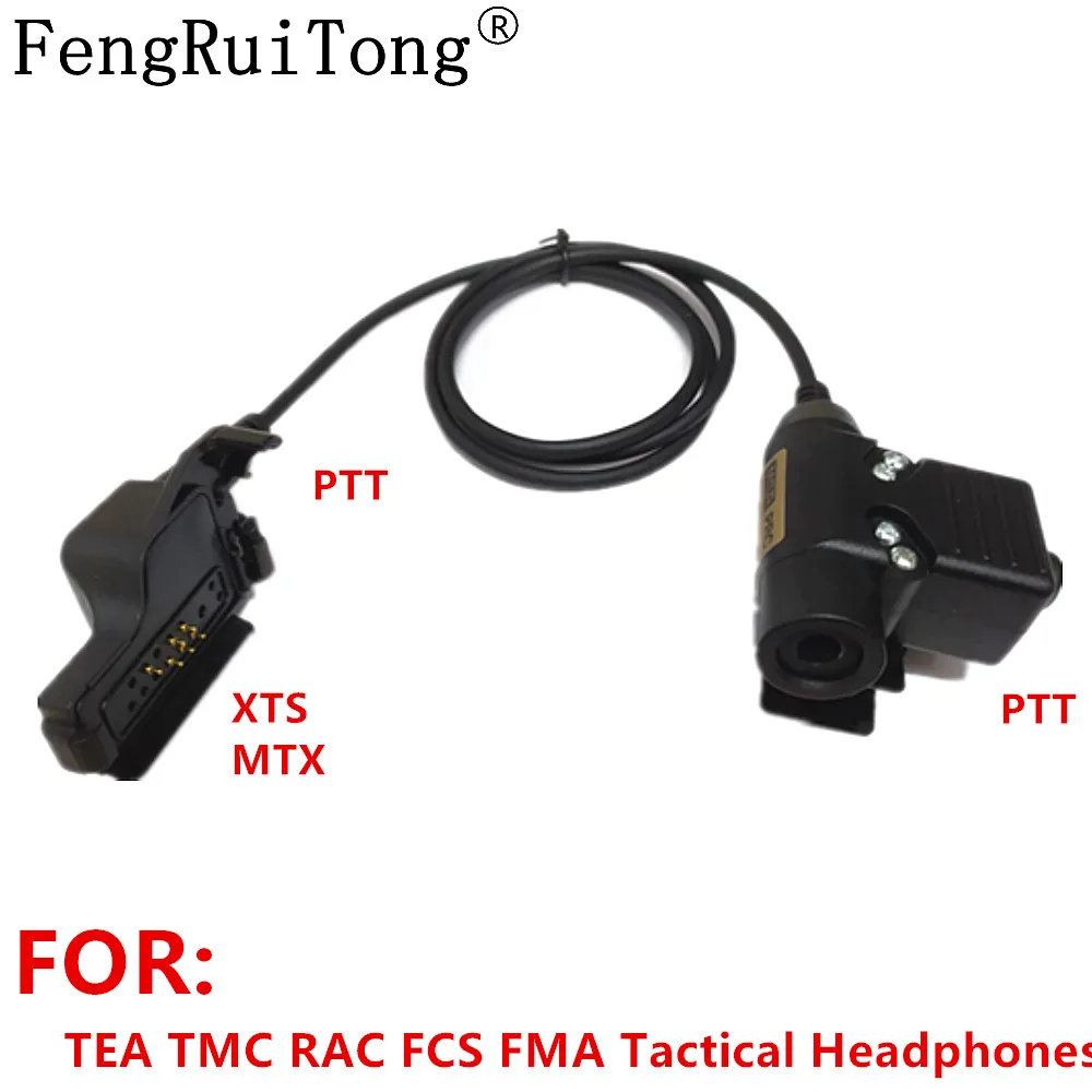 Tactical U94 PTT Headset Accessory PTT For TEA TMC RAC FCS FMA Tactical Headphones for Motorola MTX XTS HT1000 GP900 XTS5000