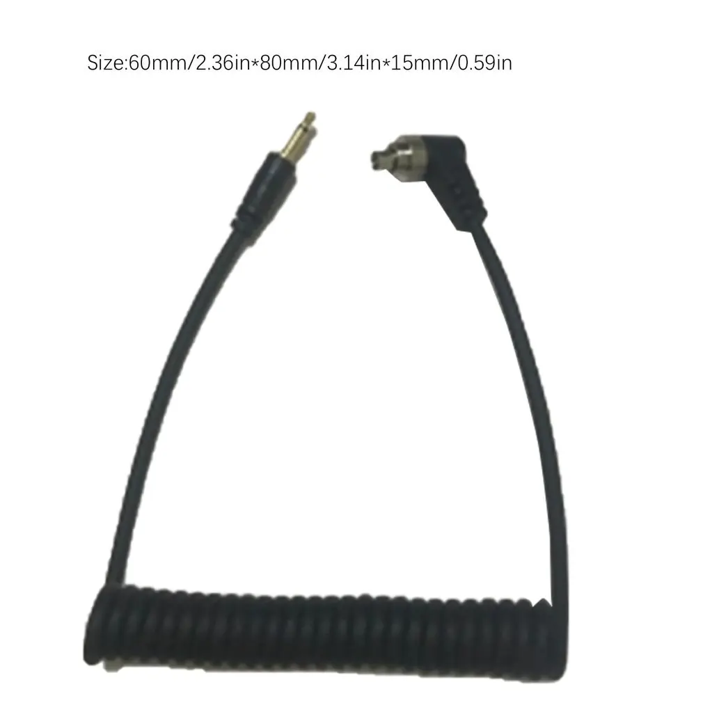 

Flash Light Spring PC Sync Cable 2.5mm to Male Flash Plug 30-100cm for Photography Studio Camera Flash Trigger Accessories Wire