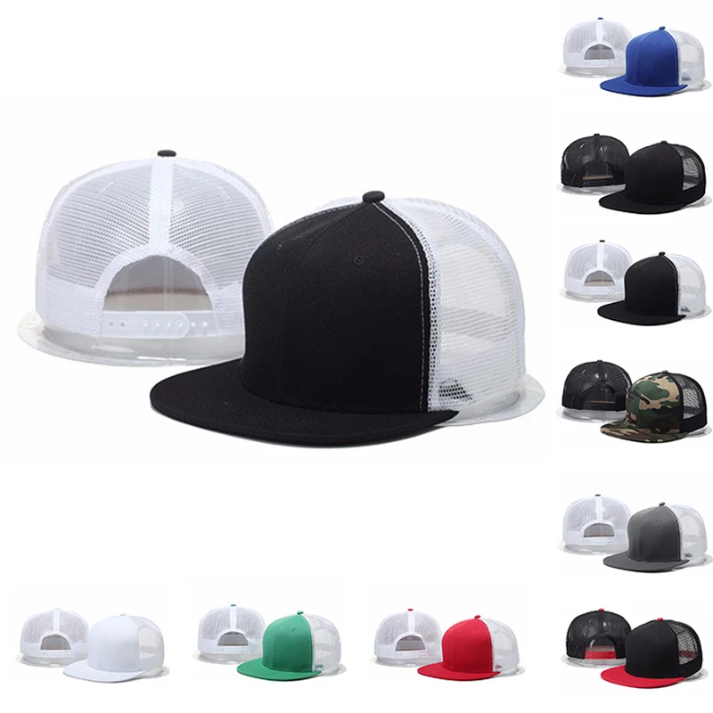

Baseball Plain Hip Hop Solid Breathable Adjustable Flat Hats Cap Band Rock Baseball Fashion Sport Hat For Unisex Adjustable Cap