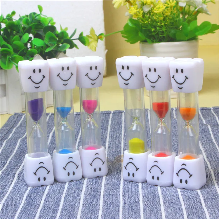 Мультяшные смайлики песочные часы три минуты детский таймер для чистки