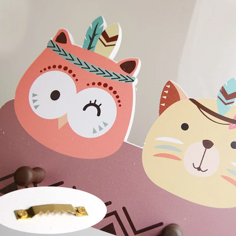 5 крючков скандинавский мультяшный деревянный крючок для пальто украшение