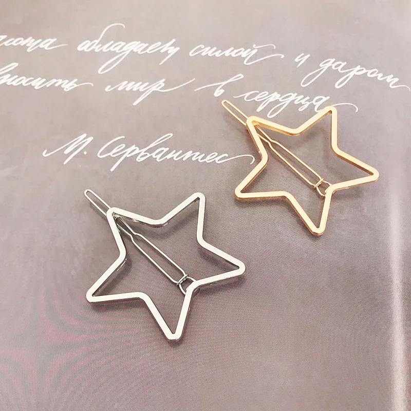 Женская треугольная заколка для волос металлическая Геометрическая из сплава со