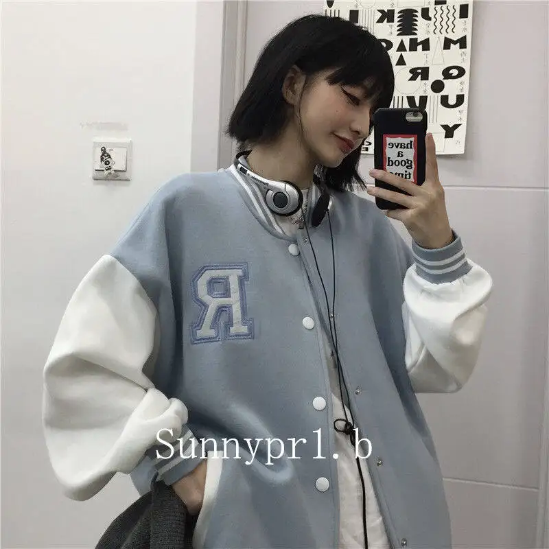 

Женская свободная бейсбольная форма в стиле ретро, куртка для пар, топы