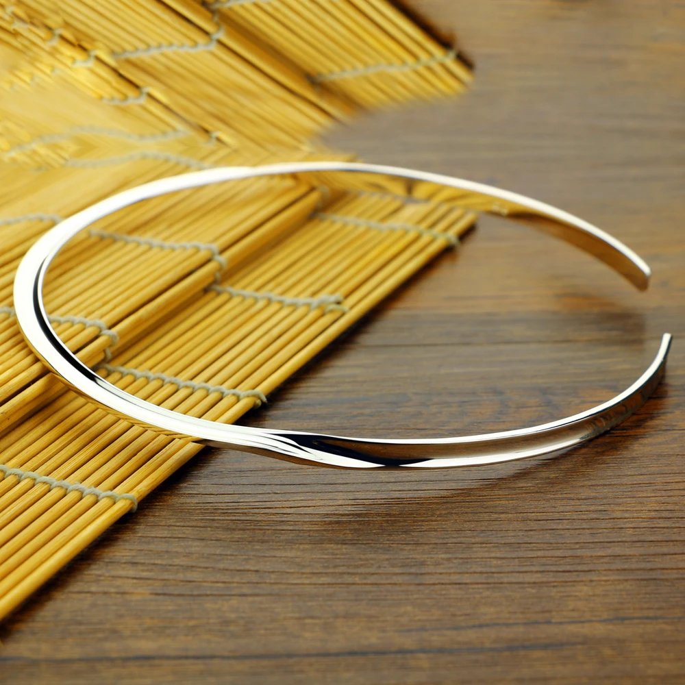 Богемное женское ожерелье из серебра 925 пробы с Collar-41cm-открытым золотым воротником-Украшения для тела-Рождественские подарки для женщин