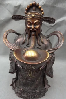 Бесплатная доставка 12 &quotКитайская чистая бронза буддийская Голова Дракона