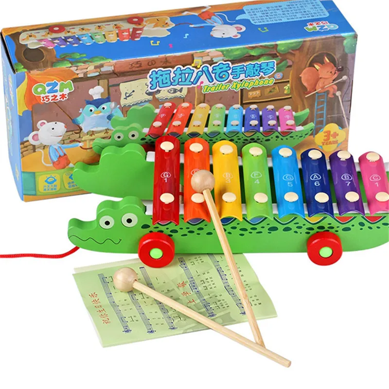 

Детские музыкальные учебные пособия 8-тоновый трактор животный поезд Ручной Ударный пианино игрушечный автомобиль детская фотография