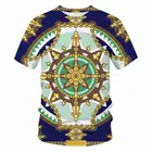 Футболка мужская с 3D-принтом и коротким рукавом, модная повседневная тенниска с графическим принтом в стиле хип-хоп, трендовая майка, лето