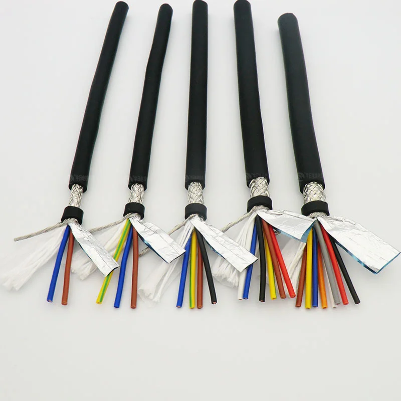 Экранированный плетеный провод 2 ядра 0 3 5 75 1 мм2 гибкий Цепной кабель TRVVP м (22 20 18 17