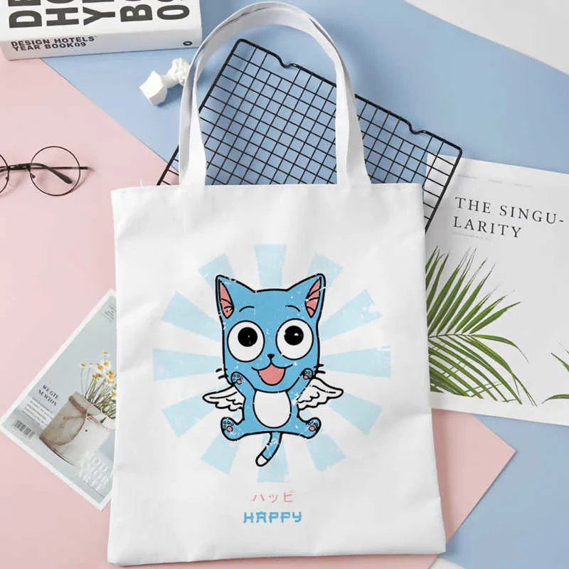 

Fairy Tail shopping bag recycle bag grocery shopper bolsa reusable cotton bag net bolsas reutilizables grab