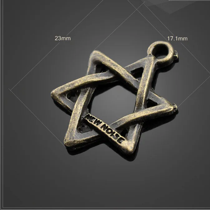 

20 шт./Лот, 17,1 мм * 23 мм, античная бронза, гексаграмма, языческая Звезда Давида, Религиозные Подвески для изготовления ювелирных изделий
