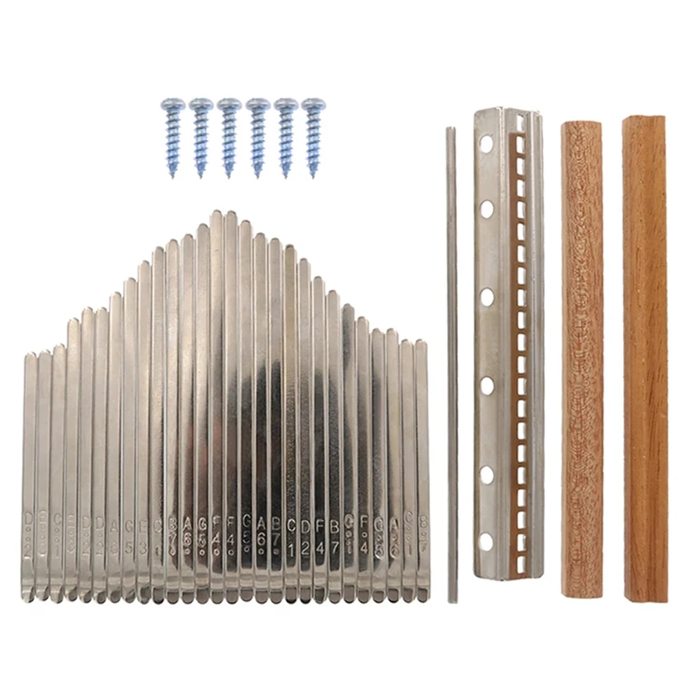 

8/17/21-Key Kalimba DIY Thumb Piano Kalimba Tines Metal Shrapnel With Tuning Hammer Instrument Accessories Replacement Parts