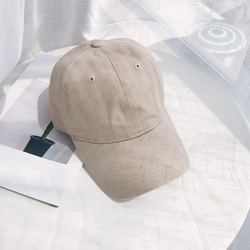 

New Cotton Baseball Cap for Men and Women Snapback Hat Dad Hat Washable Summer Sun Hat Outdoor Simple Vintag Visor Casual Cap