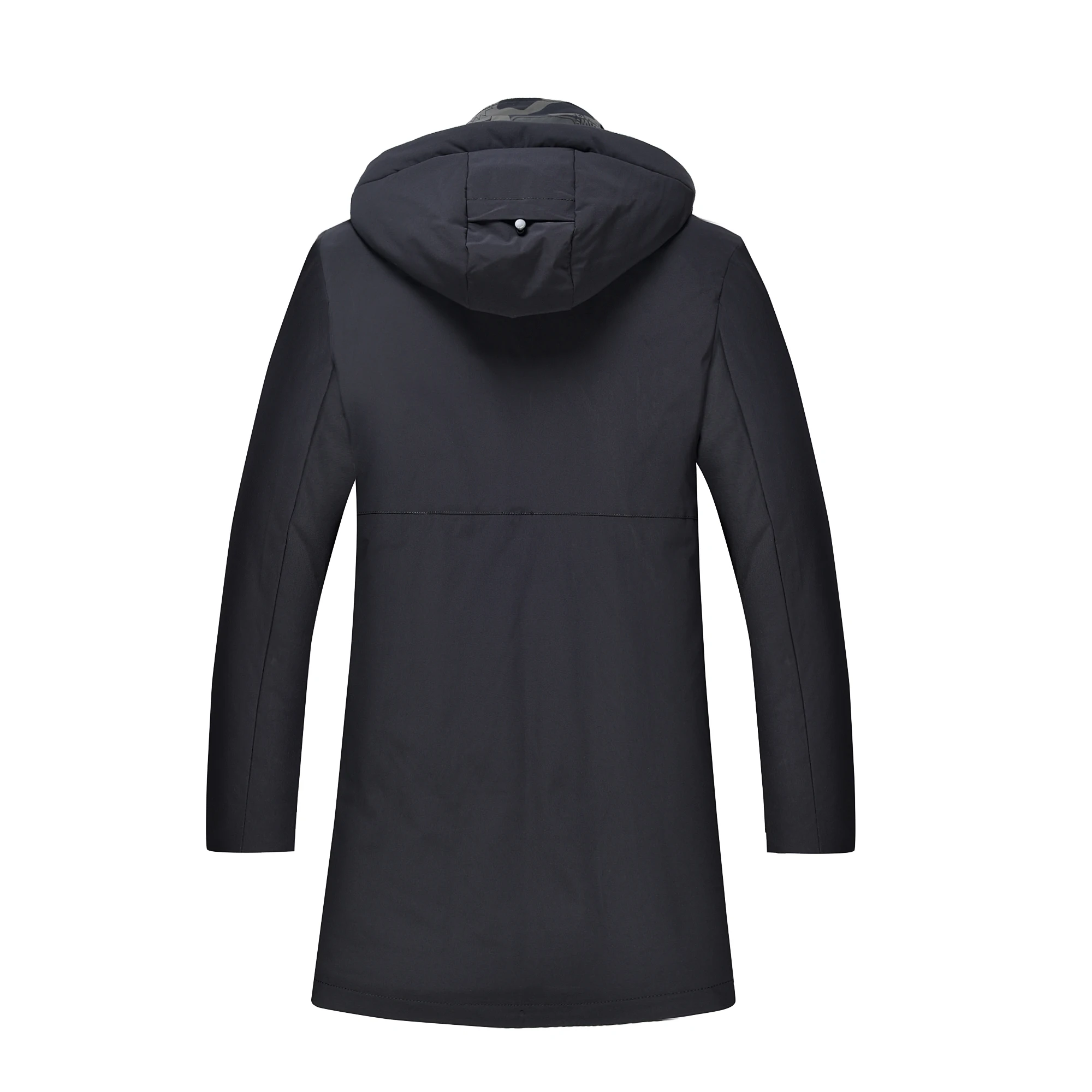 2019 новый зимний пуховик Модный повседневный черный с капюшоном средней и длинной