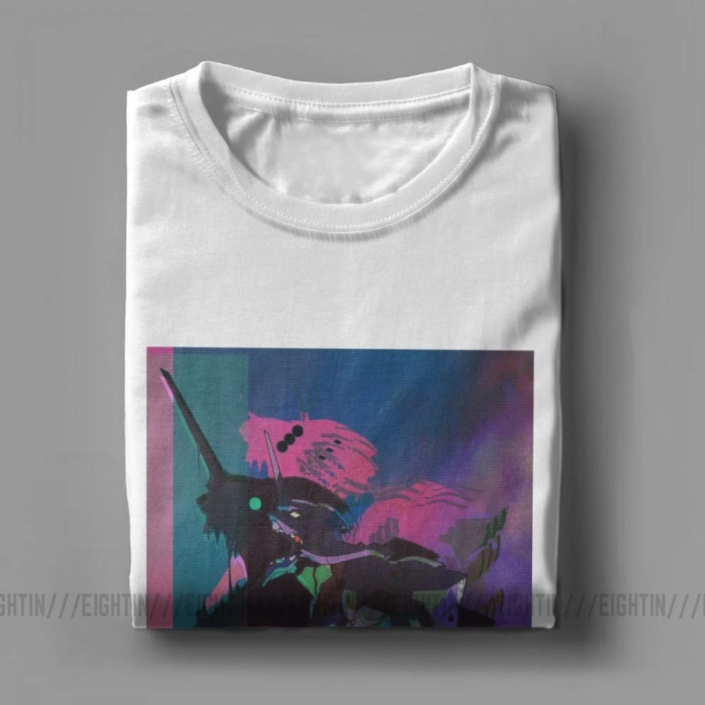 Evangelion Vapor единица 01 Повседневная футболка мужская одежда с короткими рукавами белая футболка из хлопка с круглым вырезом