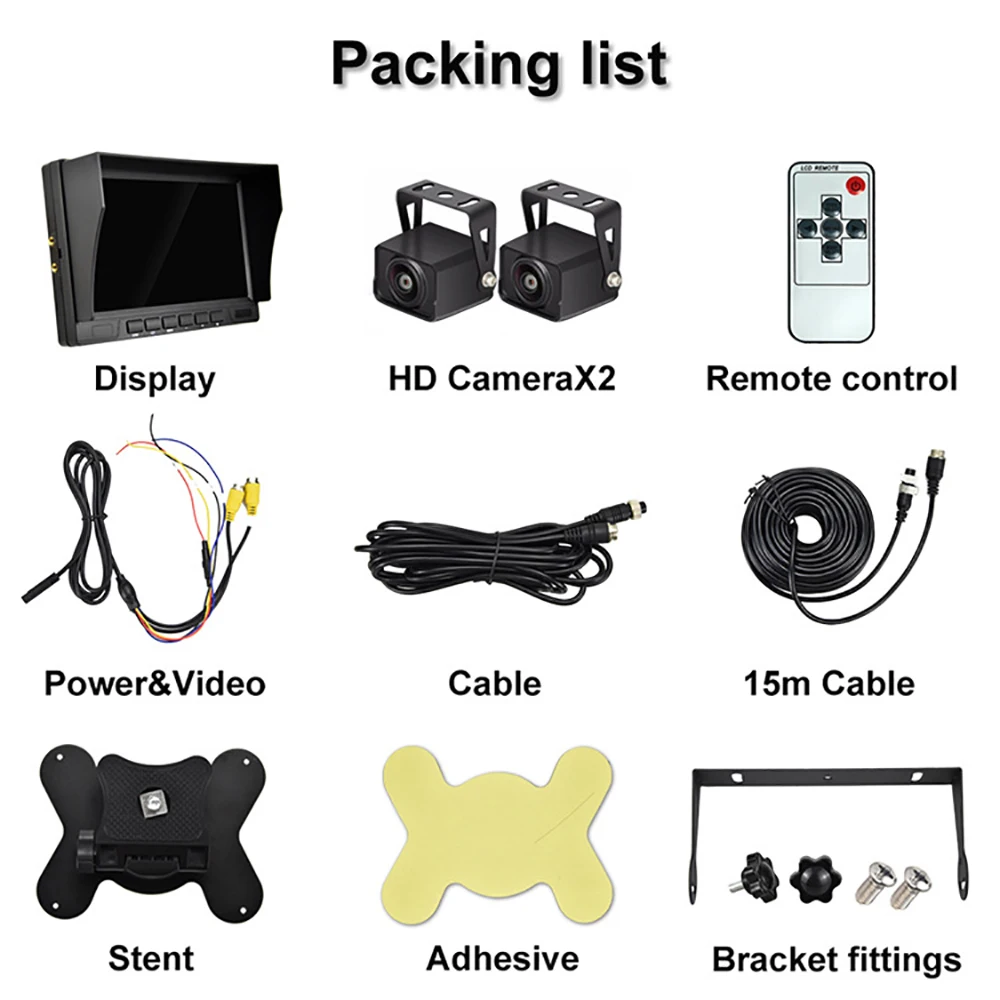 7 дюймов грузовик DVR HD автомобильный монитор TFT ЖК-дисплей заднего вида Камера