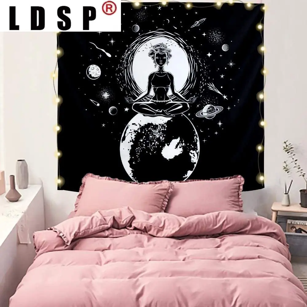 

LDSP Tapestry Mandala Planet Wall Rugs Wall Hanging Fabric Mural Background Cloth Towel Beach Fabric Blanket Dorm Living Decor