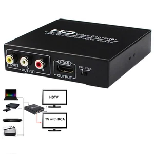 hdmi to av rca hdmi 1080p converter scaler splitter for ps4 apple tv dvd stb hdmirca output simultaneously supported free global shipping