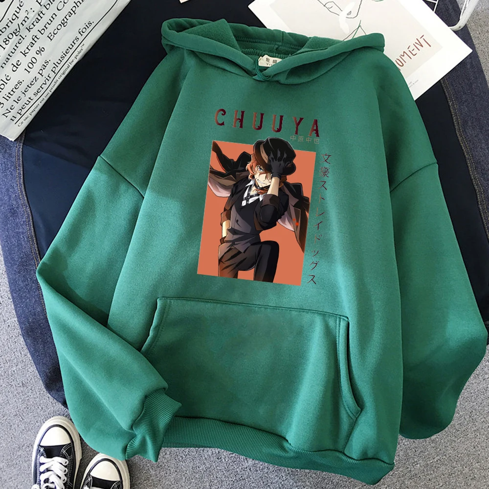 

Unisex Bungou Stray Dog Hoodies Dazai Osamu Women Print Hoody Fashion Oversized Sweatshirt Kuroo Anime Creative Basic Hoodie