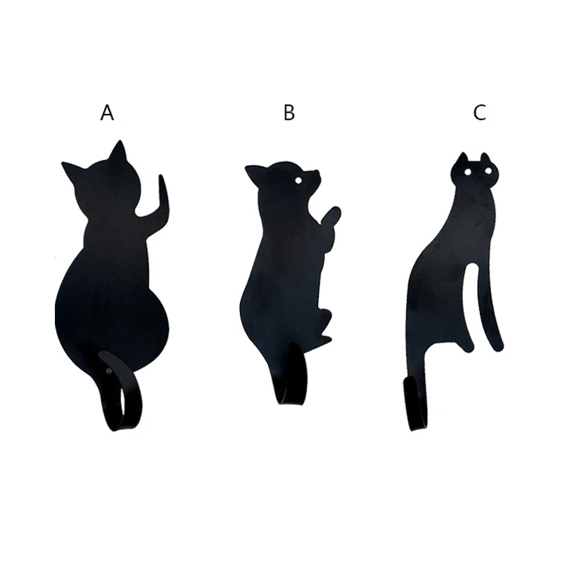 3 шт. милый кошачий хвост Настенные Крючки Ультра-мощная супер сильная вешалка с