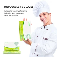 200 500pcs disposable plastic clear gloves food eco friendly gloves prep safe gloves for cooking cleaning bbq kitchen things