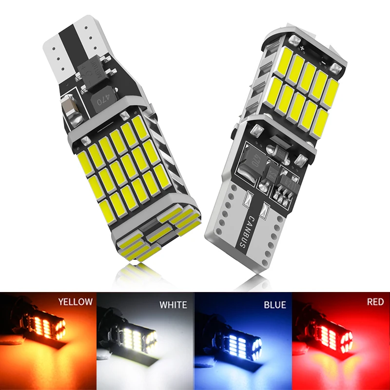 2 шт. Автомобильные светодиодные фонари T10 W5W 194 4014SMD T15 W16W Canbus без ошибок для автомобильных аксессуаров внутренние лампы купольная дверная лампа 12 В диод