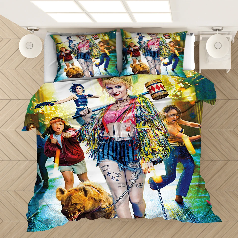 3D комплект постельного белья Харли Квинн стеганое постельное белье набор