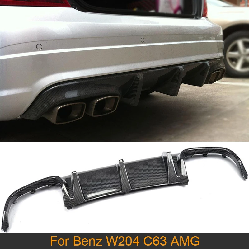 Губа диффузора заднего бампера из углеродного волокна для Mercedes Benz W204 C63 AMG Седан 4