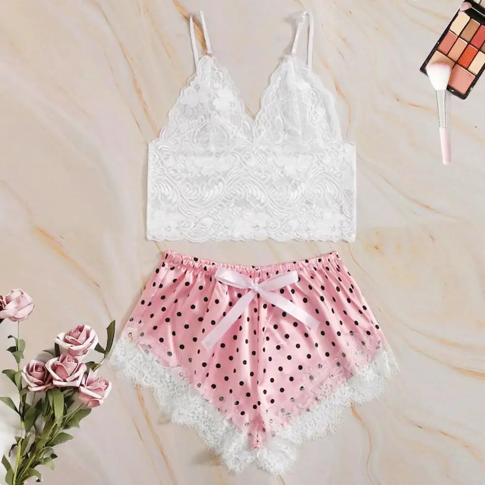 2019 женские пижамы сексуальное женское белье комплекты ночного белья атласные