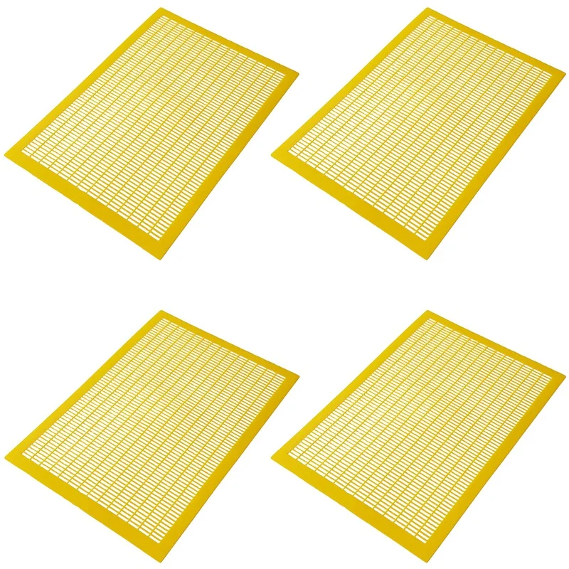 

4 упаковки инструментов для пчеловодства, металлическая Желтая Пластиковая разделительная изоляционная доска King Bee Beehive Queen Bee