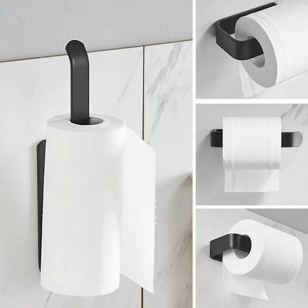 

Acrylic Toilet Paper Holder Tissue Rack Wall Mounted Hanger Modern Black Bathroo Rack Kitchen Roll B7s1 Tissue Holder Hook Y7f1