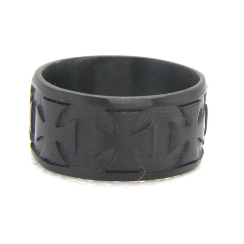 Черное и Золотое кольцо с крестом из нержавеющей стали 316L | Украшения аксессуары