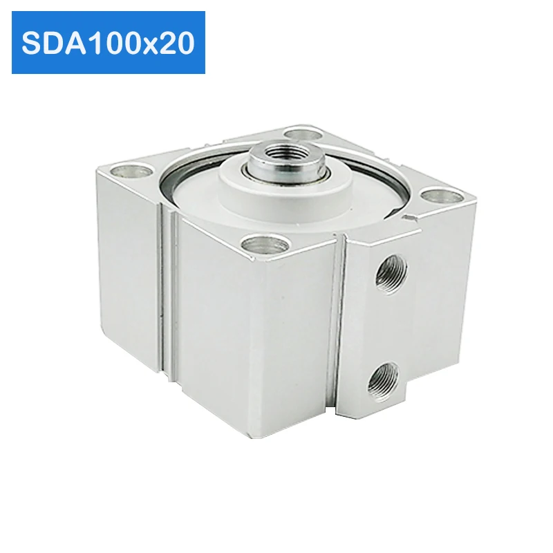 Пневматический цилиндр SDA100 * 20 диаметр 100 мм ход компактный двойного действия -