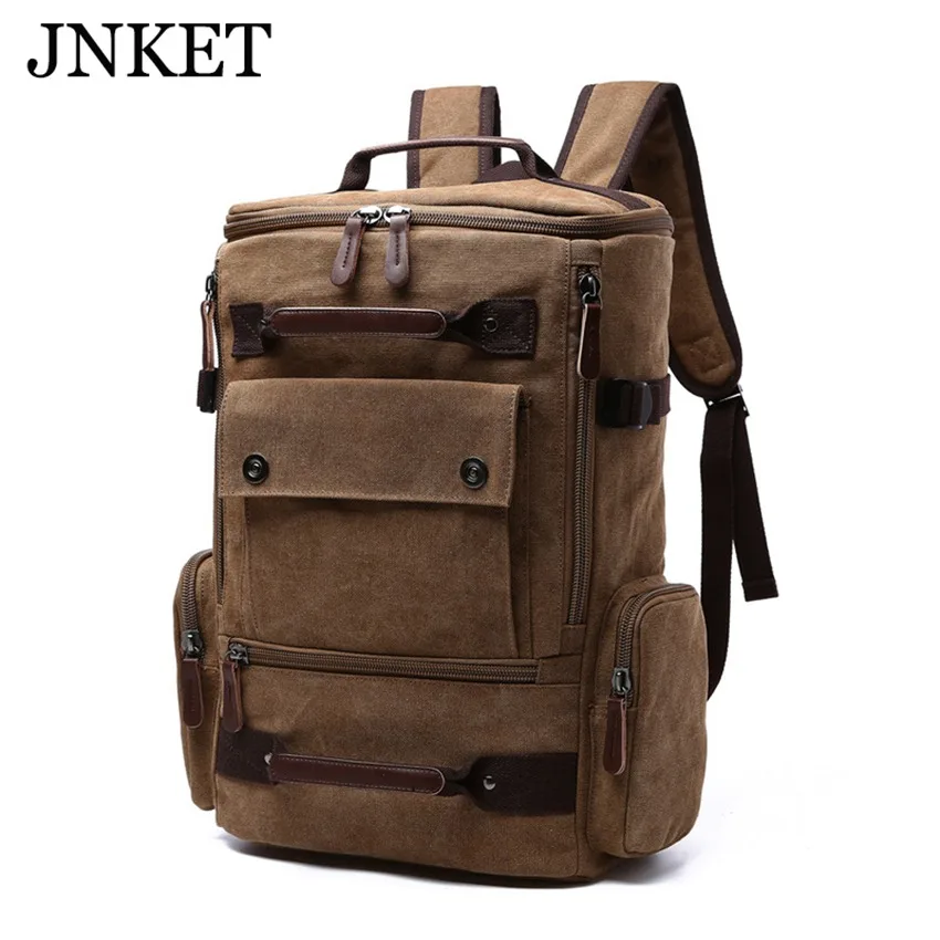 

JNKET новые винтажные мужские холщовые рюкзаки, дорожная сумка, рюкзак для ноутбука, вместительные рюкзаки, школьные сумки