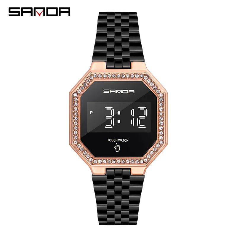 

Fashion Feamle Digital Watch LED Sports Watch Outdoor Wrist Watch Women Saat Relogio Digital Watch Rose Gold Hombre Montre
