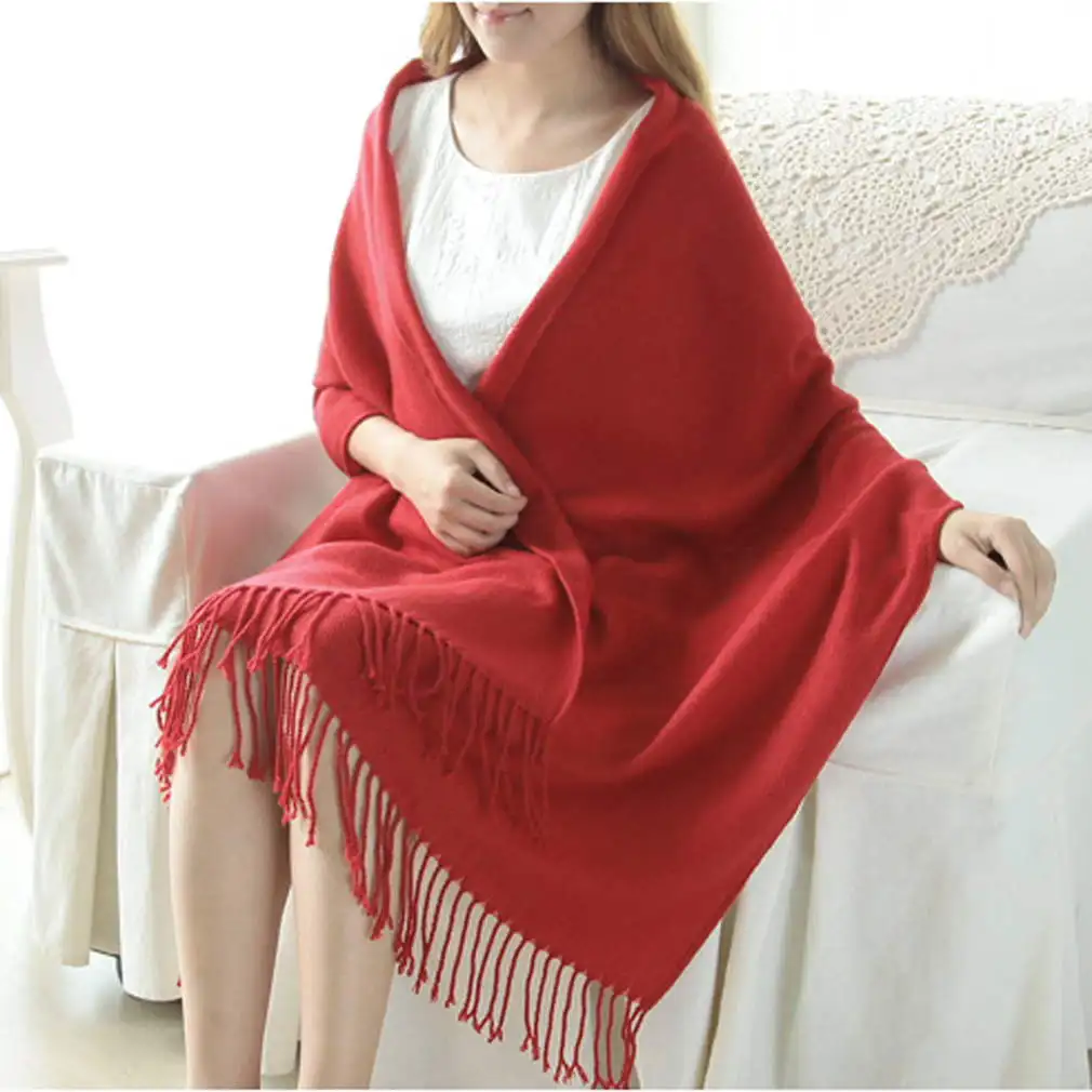 

170 X 73 Cm Winter Oversize Scarves Simple Fashion Warm Blanket Unisex Solid Wrap Cashmere Scarf Shawl Pashmina