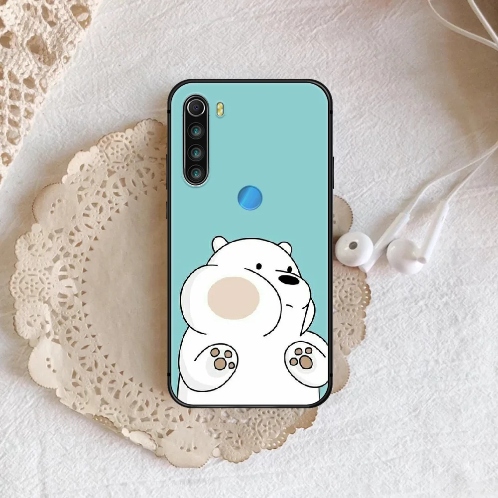 

Bare Cute Bear Cartoons Phone Case For XIAOMI Redmi Note 5 7 8 T 9 6A 7A 8A 9S K 20 30 Pro black Back Soft Shell Silicone Prime