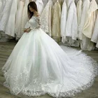 Женское свадебное платье It's yiiya, белое кружевное платье с аппликацией и длинными рукавами на заказ на лето 2020