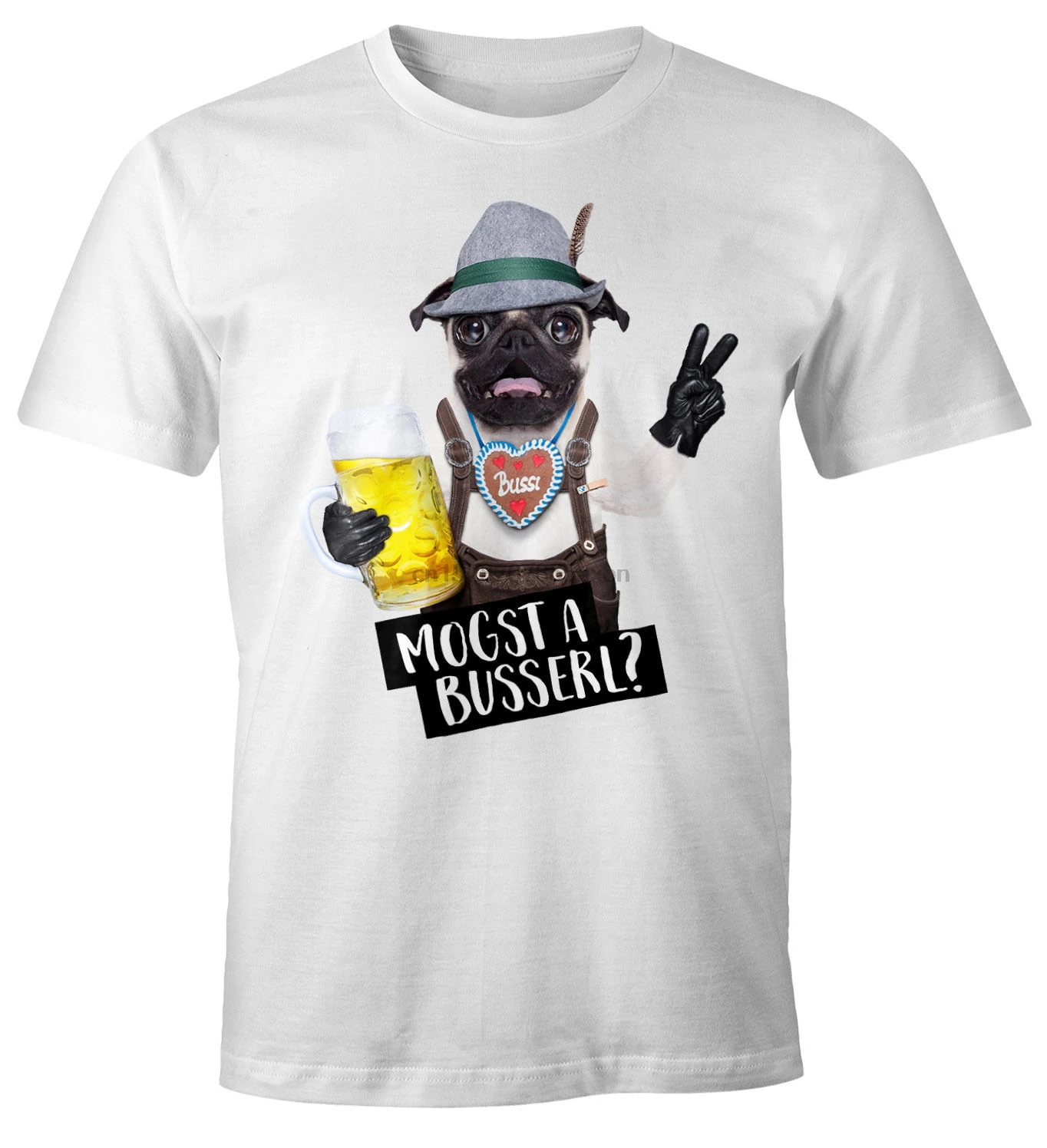 Футболка на тему &quotОктоберфест&quot mogst a busserl Bayrisch Bayern Hund Mops Mass Bier новинка модный