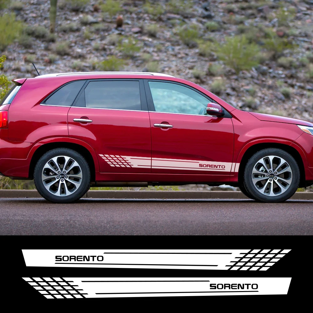 2 шт. автомобильный боковой полосатые наклейки Гонки Авто виниловые стильный