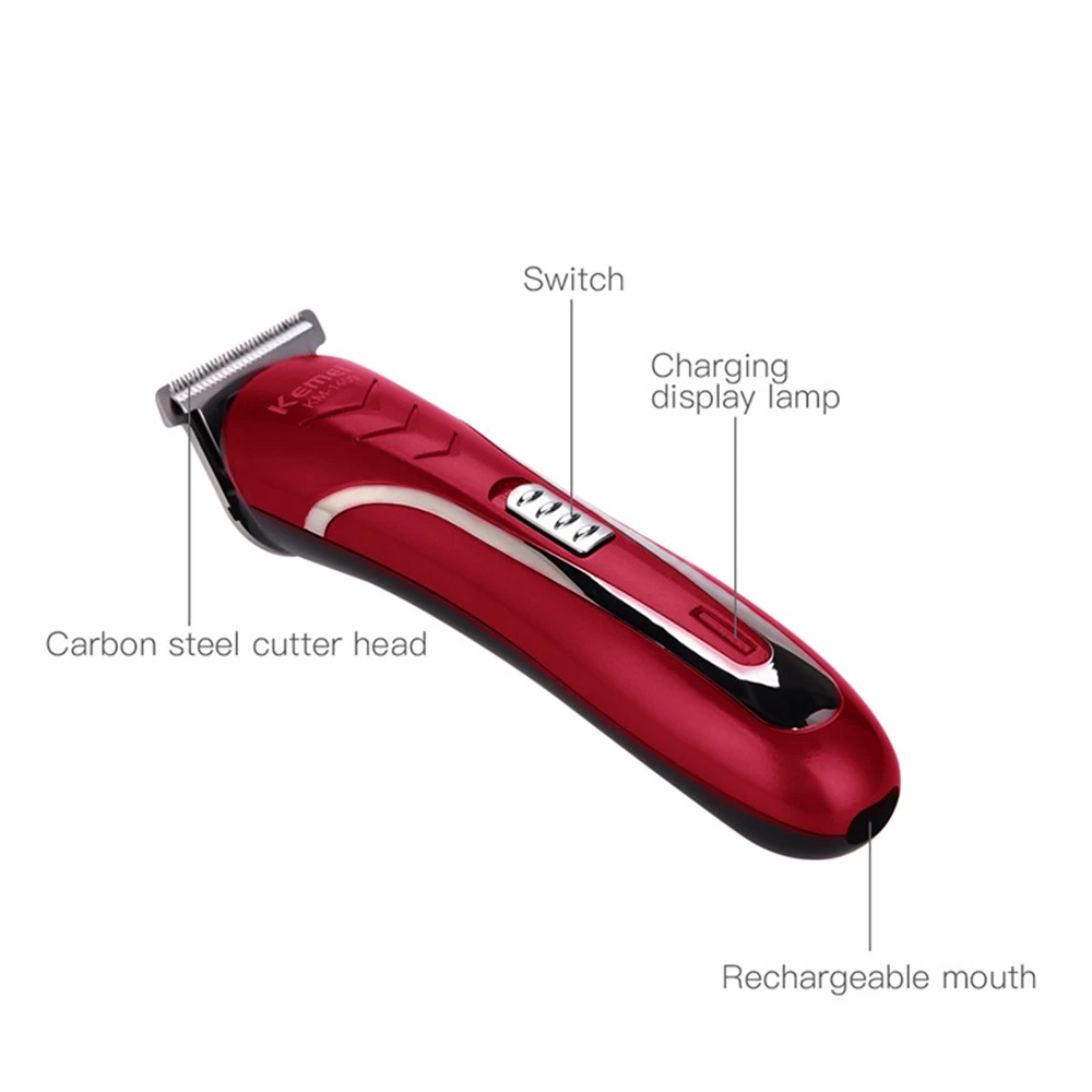 KEMEI перезаряжаемый электрический триммер для волос стальная головка машинка