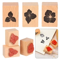 1pc vintage plant flower wooden seal grass plants flower wooden rubber stamps for diary scrapbooking card diy decoration seal