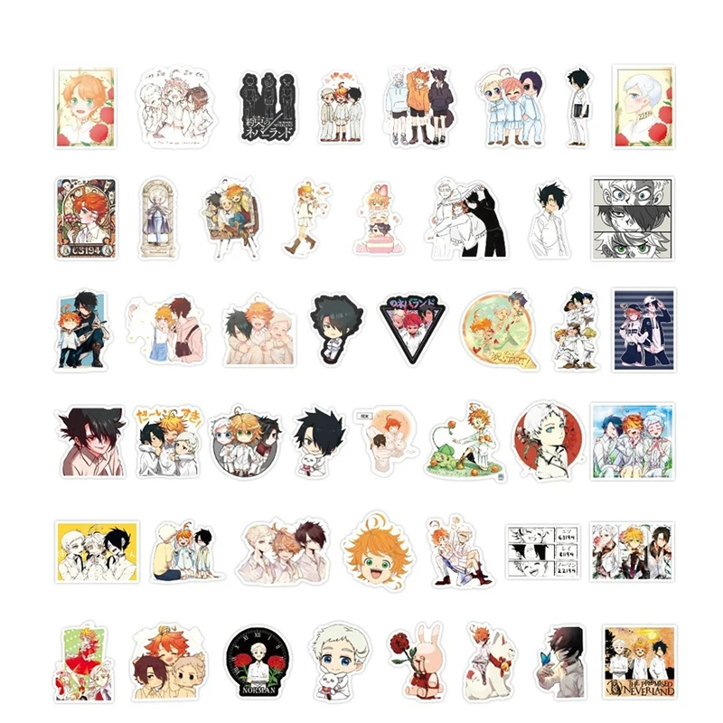 

10/50/100pcs Japanese Anime The Promised Neverland Stickers for Notebook Motorcycle Skateboard Computer Mobile Phone Cartoon