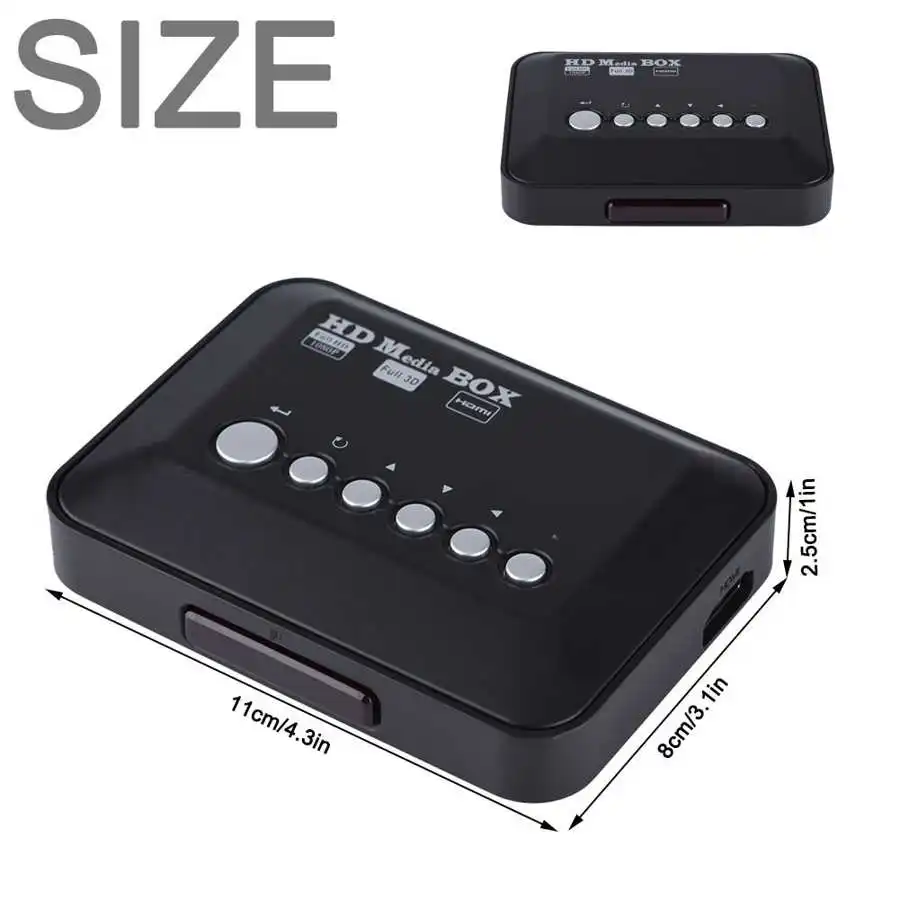 1080P HD медиаплеер ТВ видео для MMC RMVB MP3 Multi TV USB HDMI совместимый медиа плеер коробка с