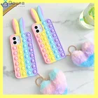 Чехол Poco X3 Pro NFC для Xiaomi Redmi Note 8, 9S, 9 Pro Max, снятие стресса, поп фиджет-игрушки, милый чехол с пузырьками и кроличьими ушками
