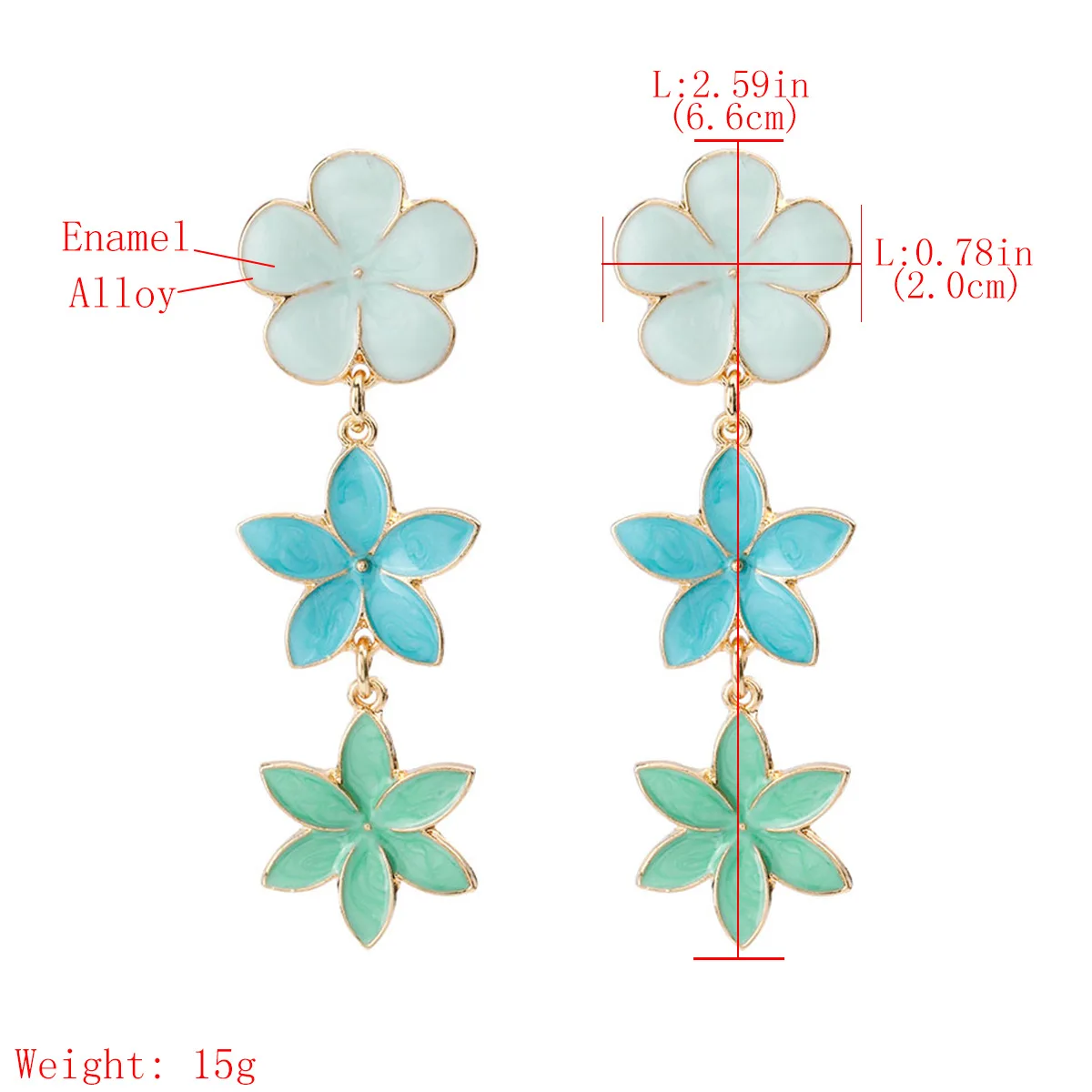 

Hot Fashion Small Fresh Floral Earrings Womens Summer Spring Alloy Oil Drop Flower Pendant Dangle Earrings Jewelry For Girls